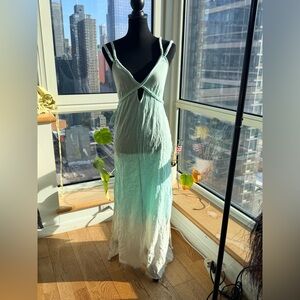 Asos Teal Ombre Maxi Dress